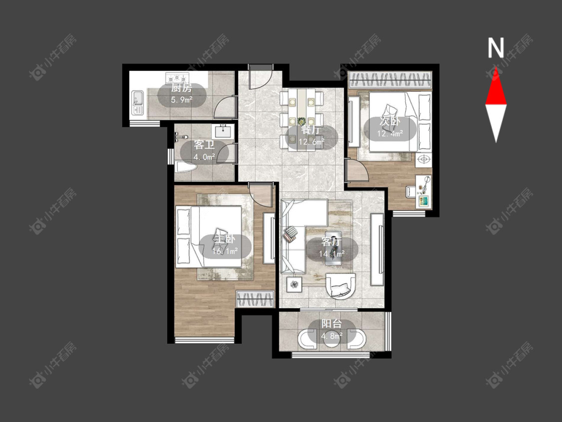 常州永宁雅苑在售二手房源户型图_小牛看房