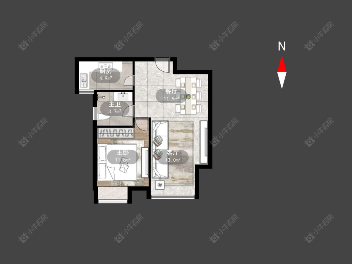 常州荣盛馨河郦舍在售二手房源户型图_小牛看房