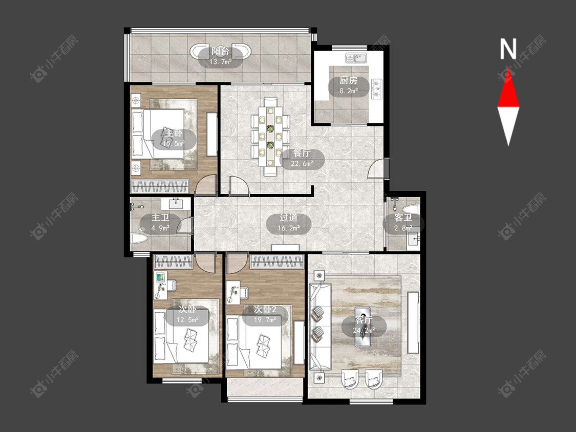 常州魏村花园在售二手房源户型图_小牛看房