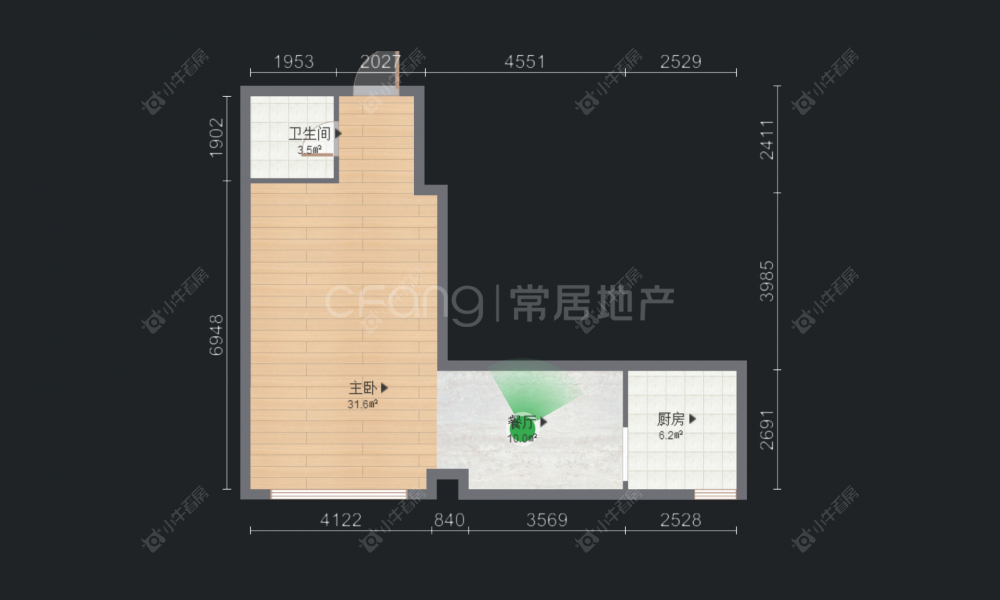 常州吾悦广场悦+公寓在售二手房房源户型图_小牛看房