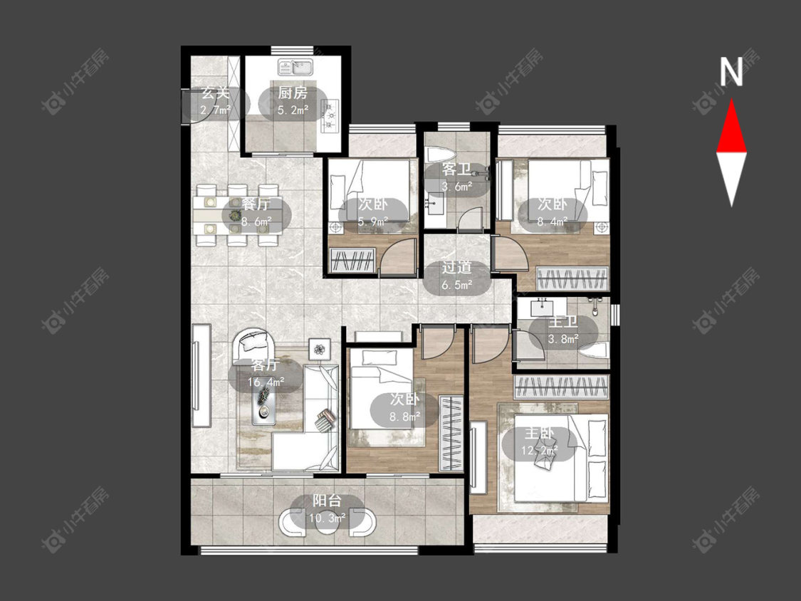 常州美的金科公园天下在售二手房源户型图_小牛看房