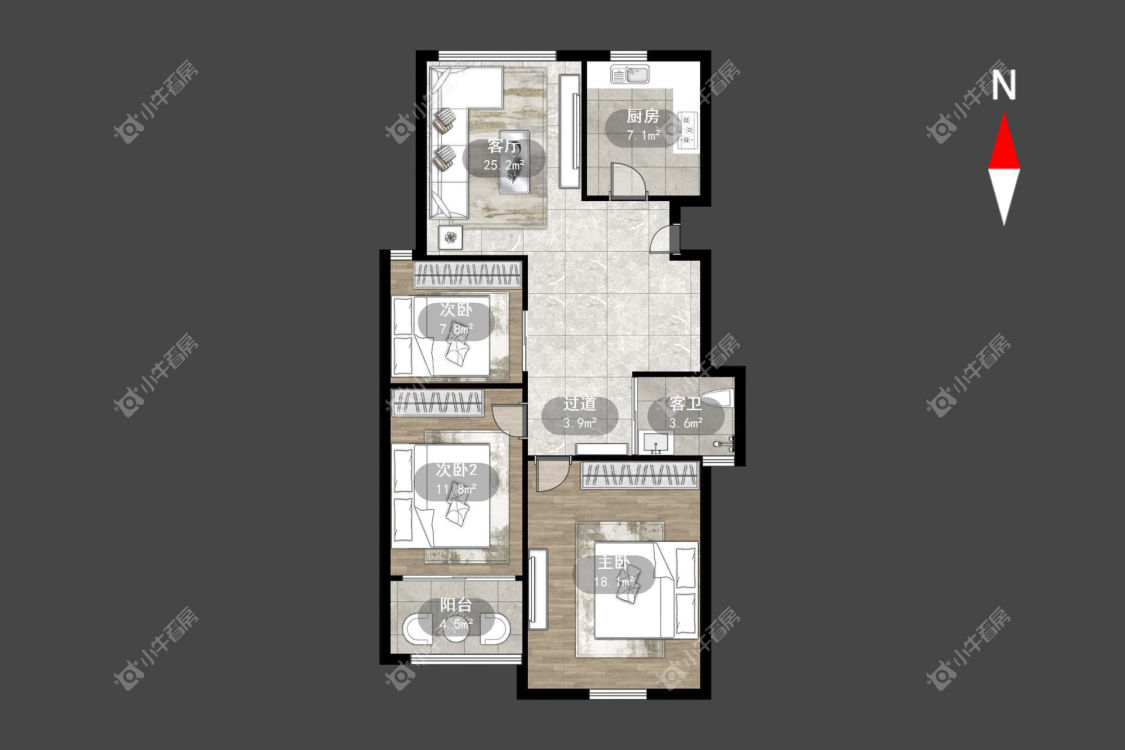 香江壹品房源户型图 常州香江壹品在租房源户型图_小牛看房