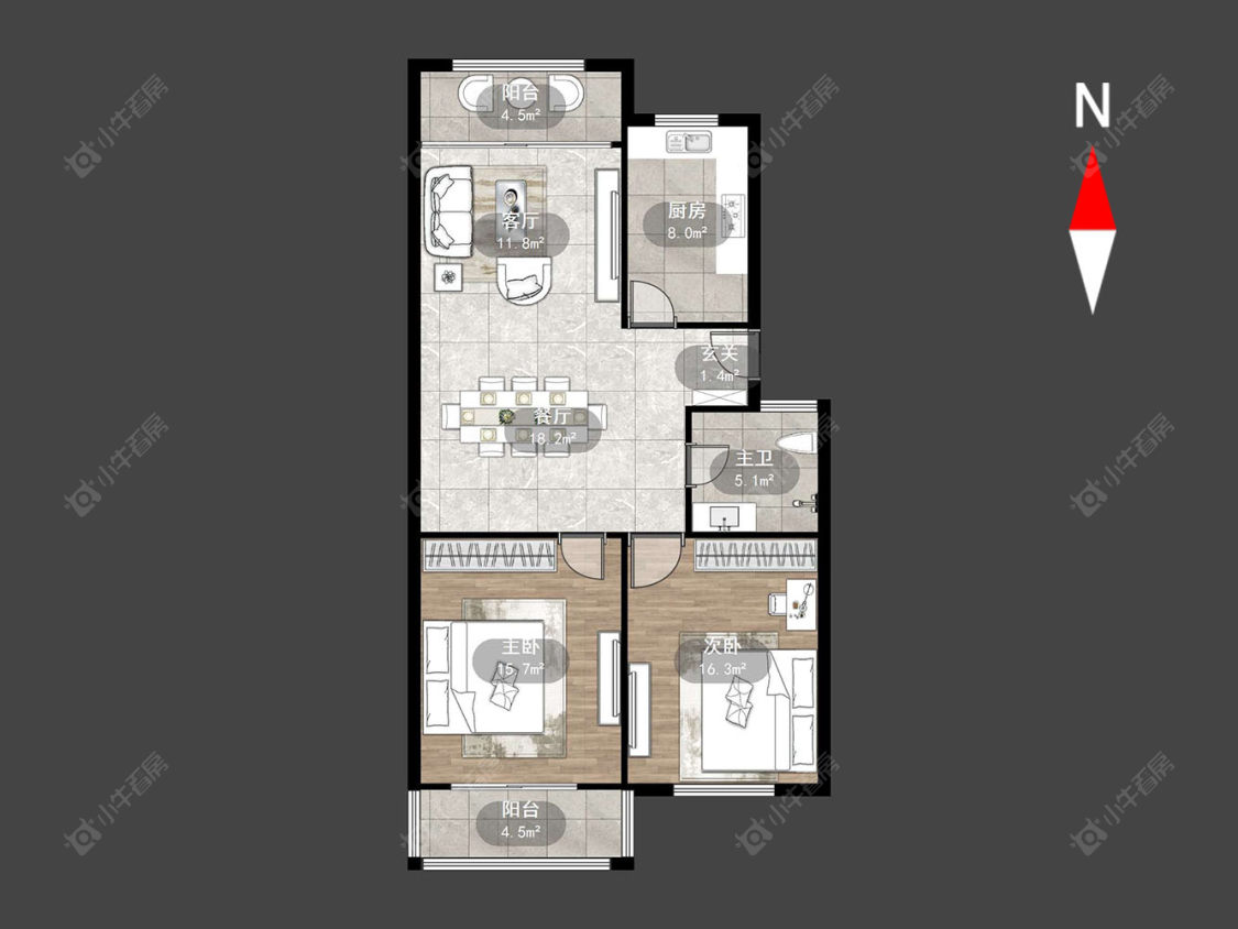 益联公寓房源户型图 常州益联公寓在售二手房源户型图_小牛看房