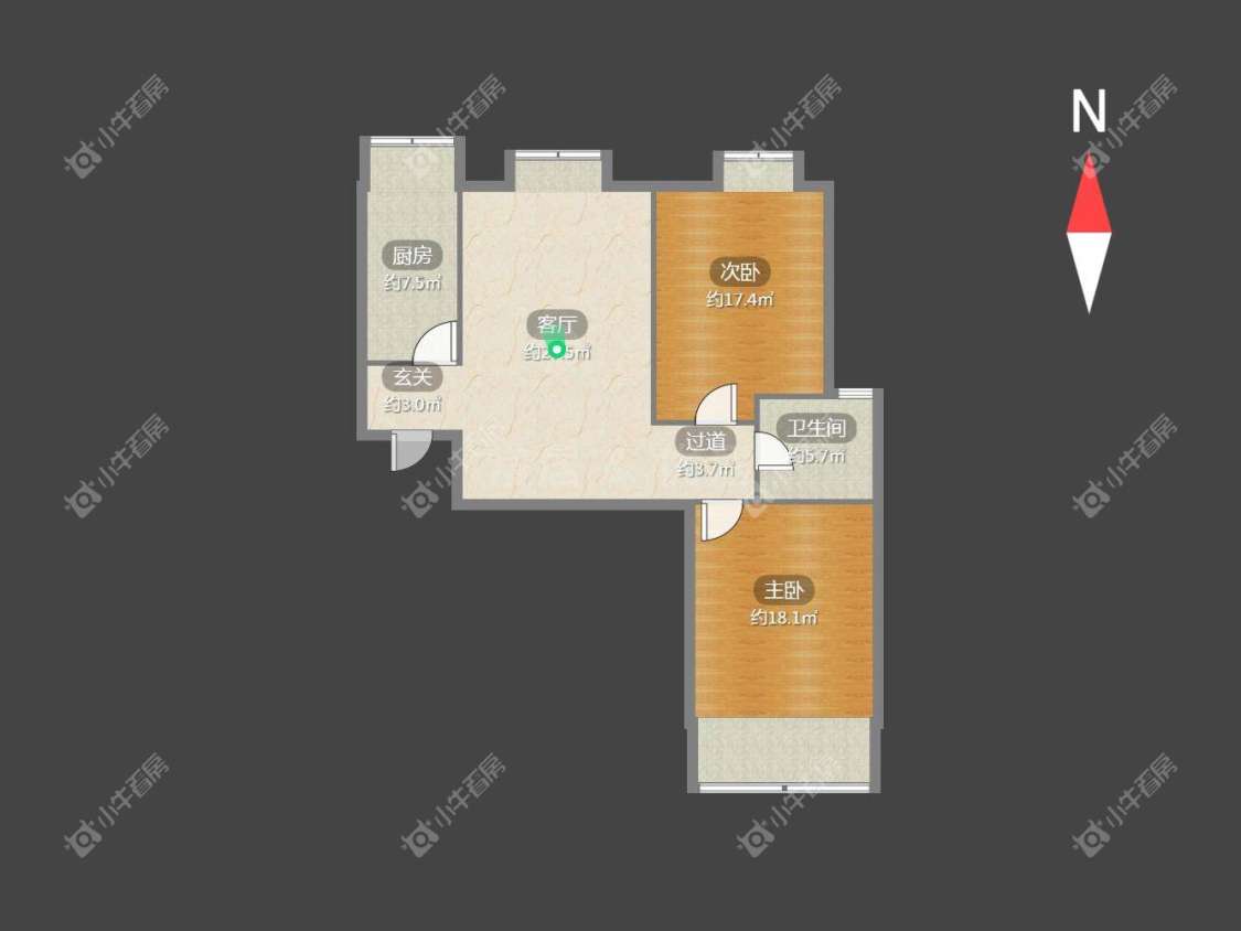 月馨苑房源户型图 常州月馨苑在租房源户型图_小牛看房