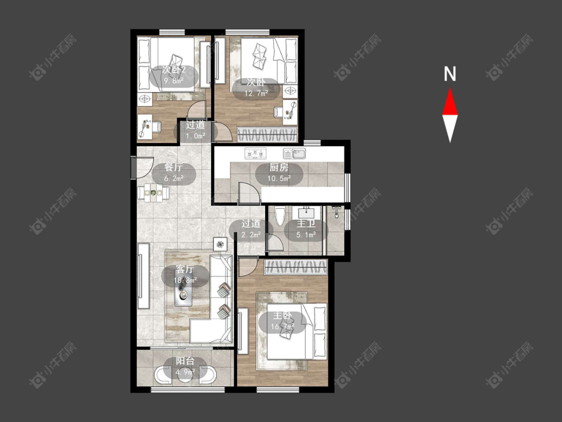 常州绿地世纪城三期在售二手房源户型图_小牛看房