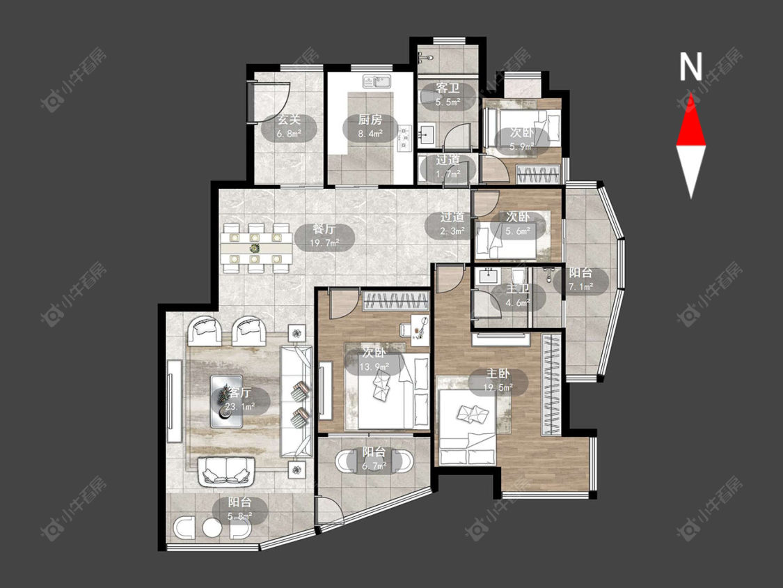 中天名园房源户型图 常州中天名园在售二手房源户型图_小牛看房