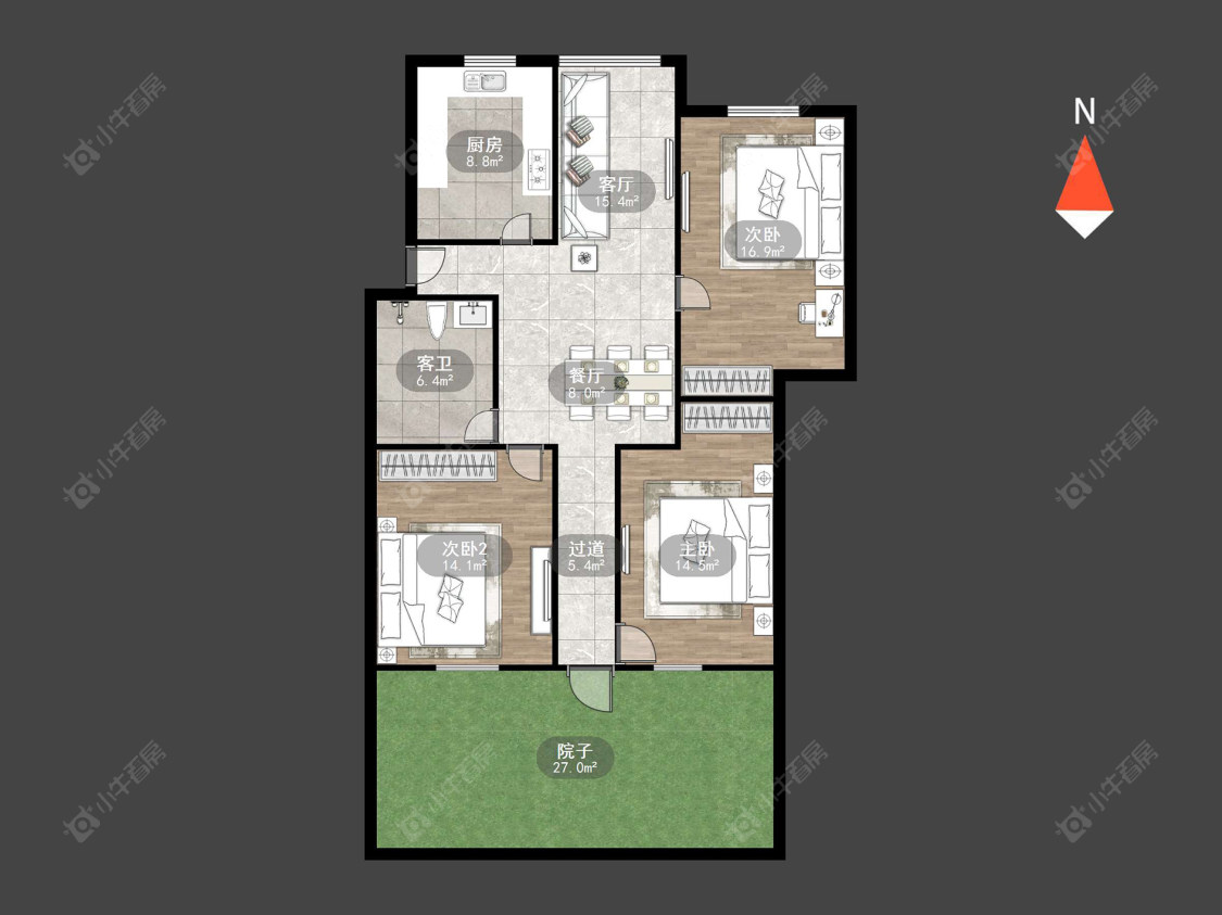 城中花苑房源户型图 常州城中花苑在售二手房源户型图_小牛看房