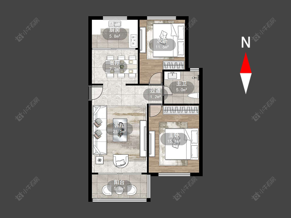 常州长虹花苑在售二手房源户型图_小牛看房