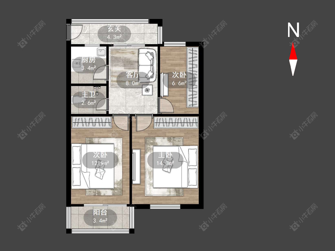 常州清凉新村在售二手房源户型图_小牛看房