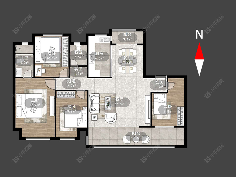 常州碧桂园都市森林在售二手房源户型图_小牛看房