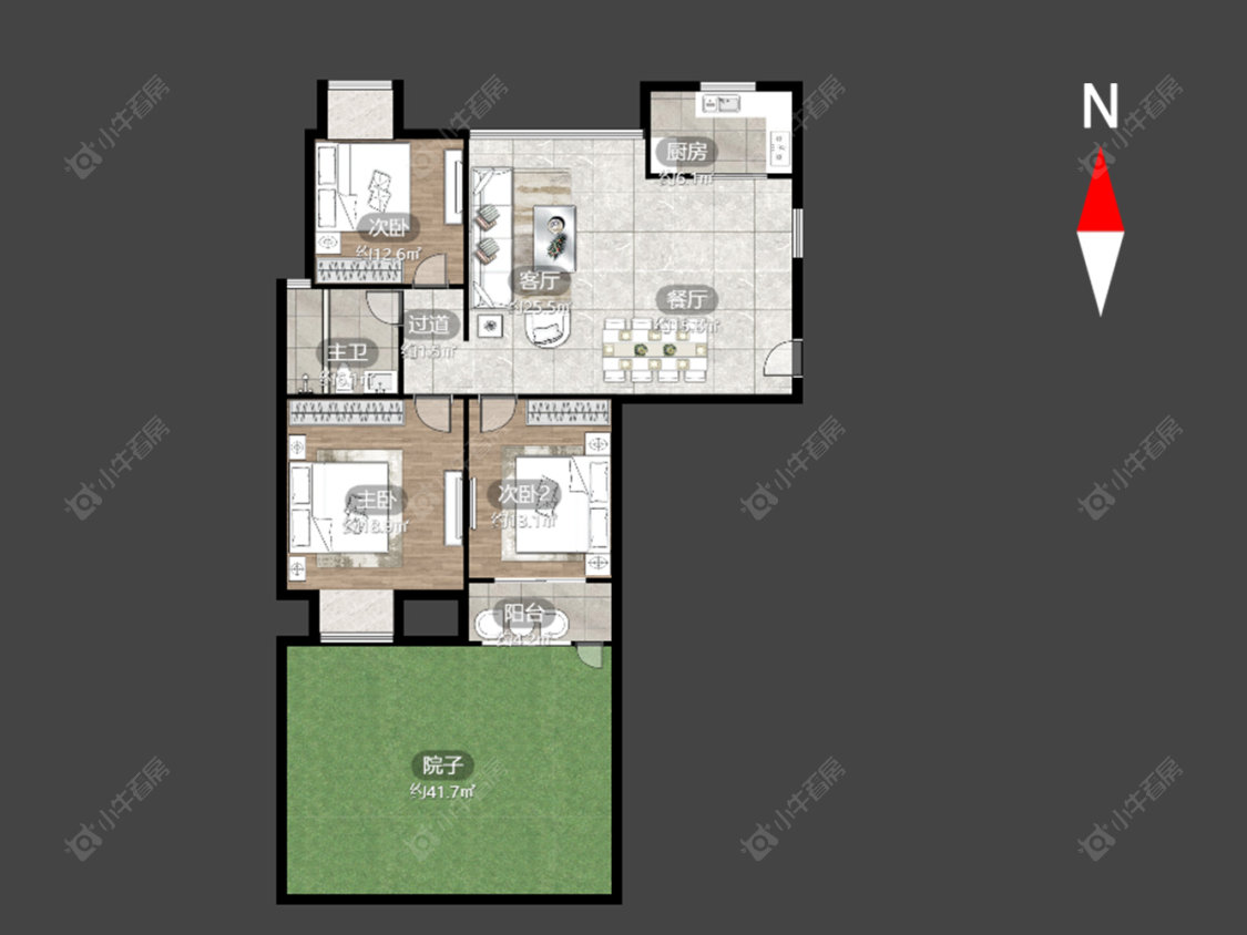 常州新城蓝钻苑北区在售二手房源户型图_小牛看房