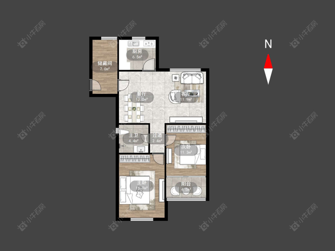 常州康桥水郡在售二手房源户型图_小牛看房