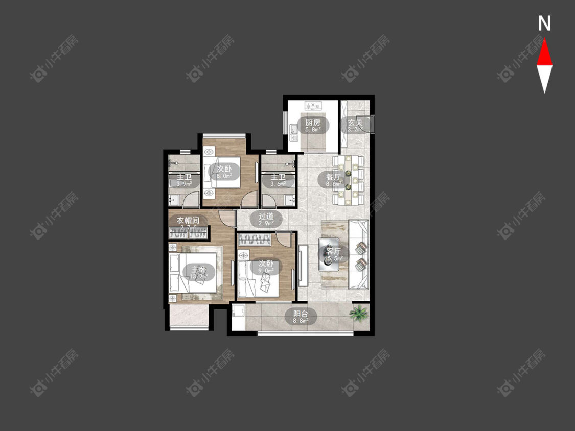 常州桃李东方在售二手房源户型图_小牛看房