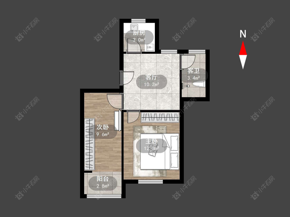 常州翠竹新村南区在售二手房源户型图_小牛看房