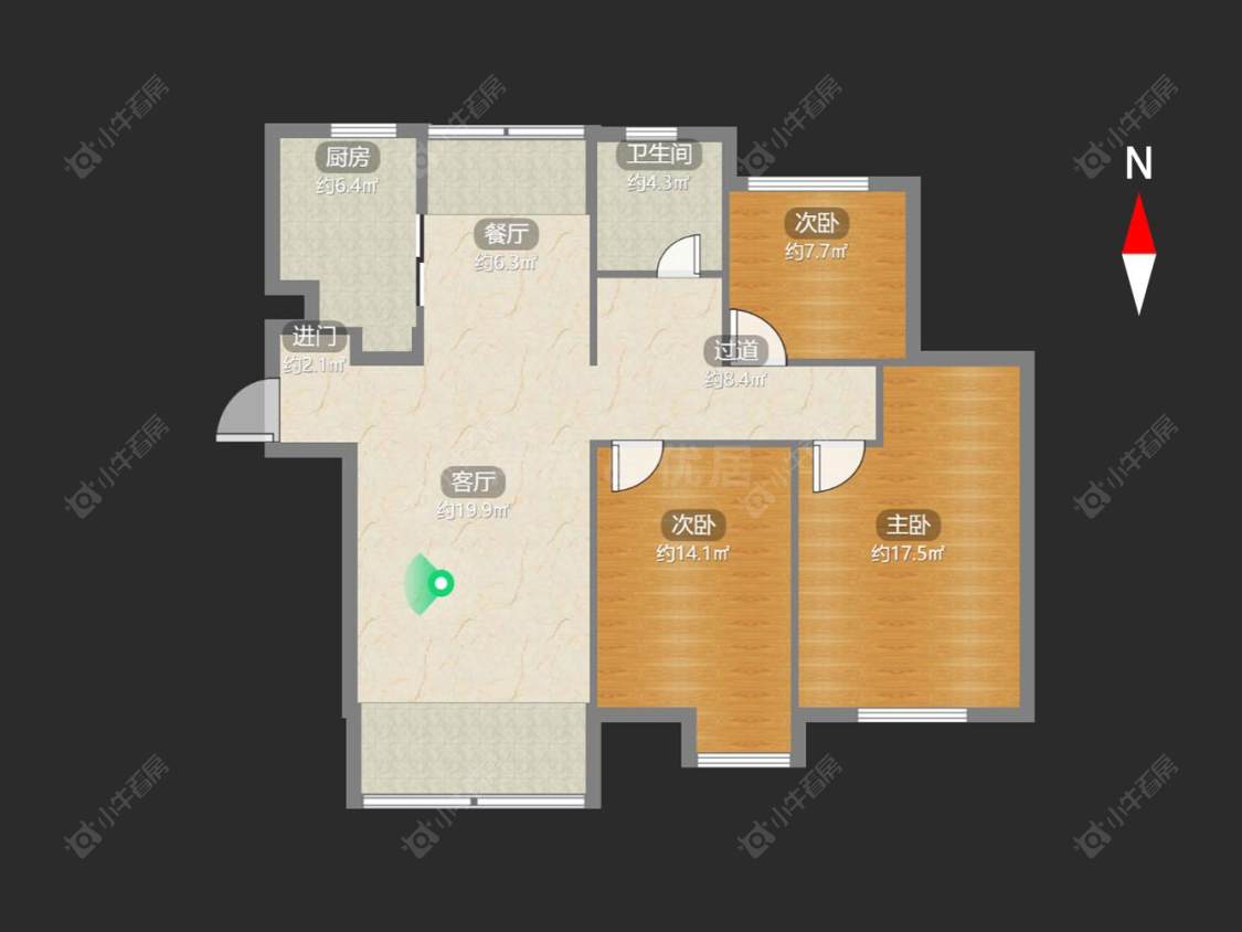 常州景瑞望府在售二手房源户型图_小牛看房