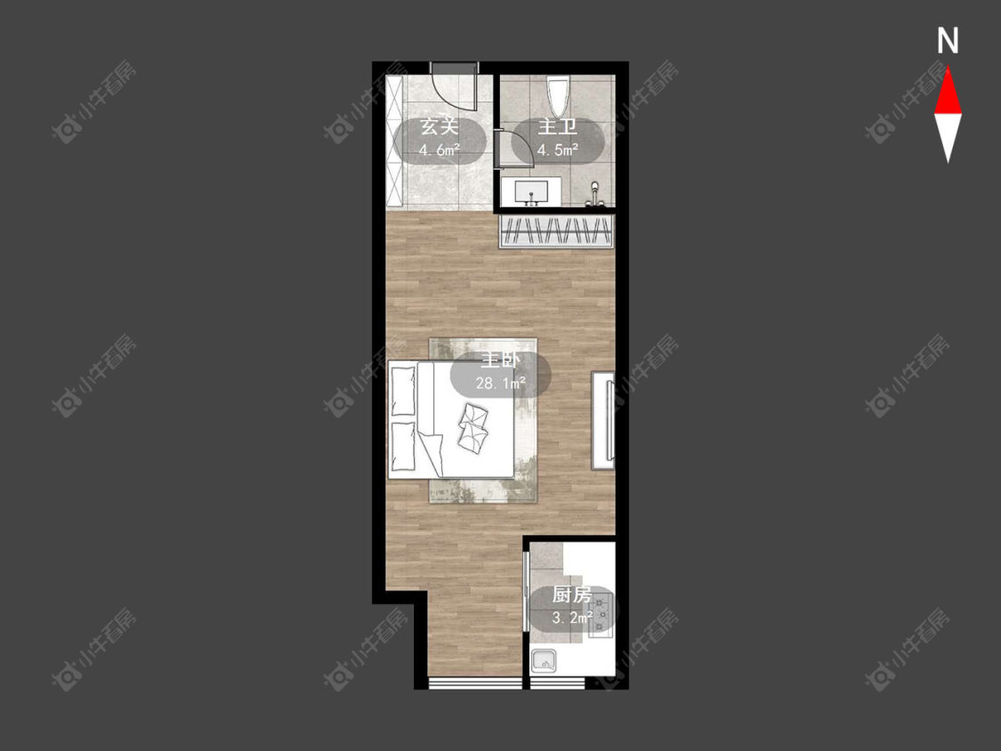 景荟凤凰公寓房源户型图 常州景荟凤凰公寓在售二手房源户型图_小牛看房