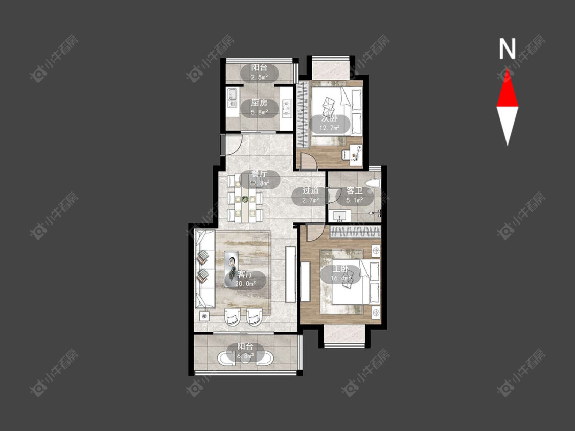 常州青龙苑北区在售二手房房源户型图_小牛看房