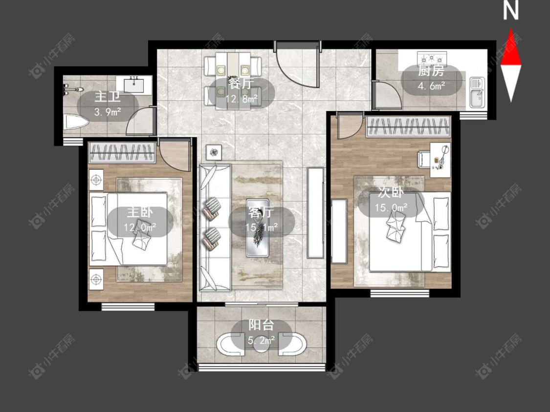 御河湾房源户型图 常州御河湾在售二手房源户型图_小牛看房