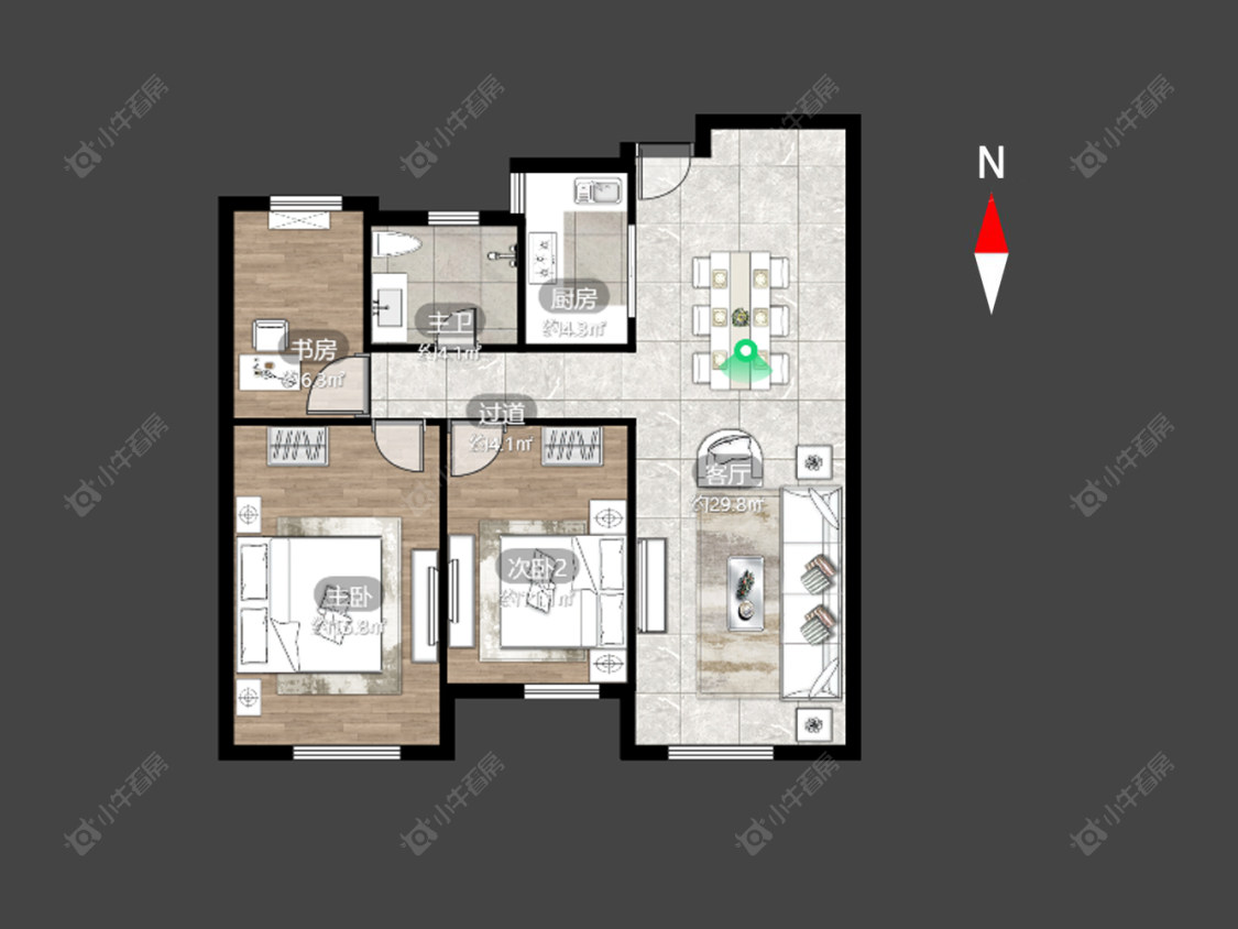 新名园房源户型图 常州新名园在售二手房源户型图_小牛看房