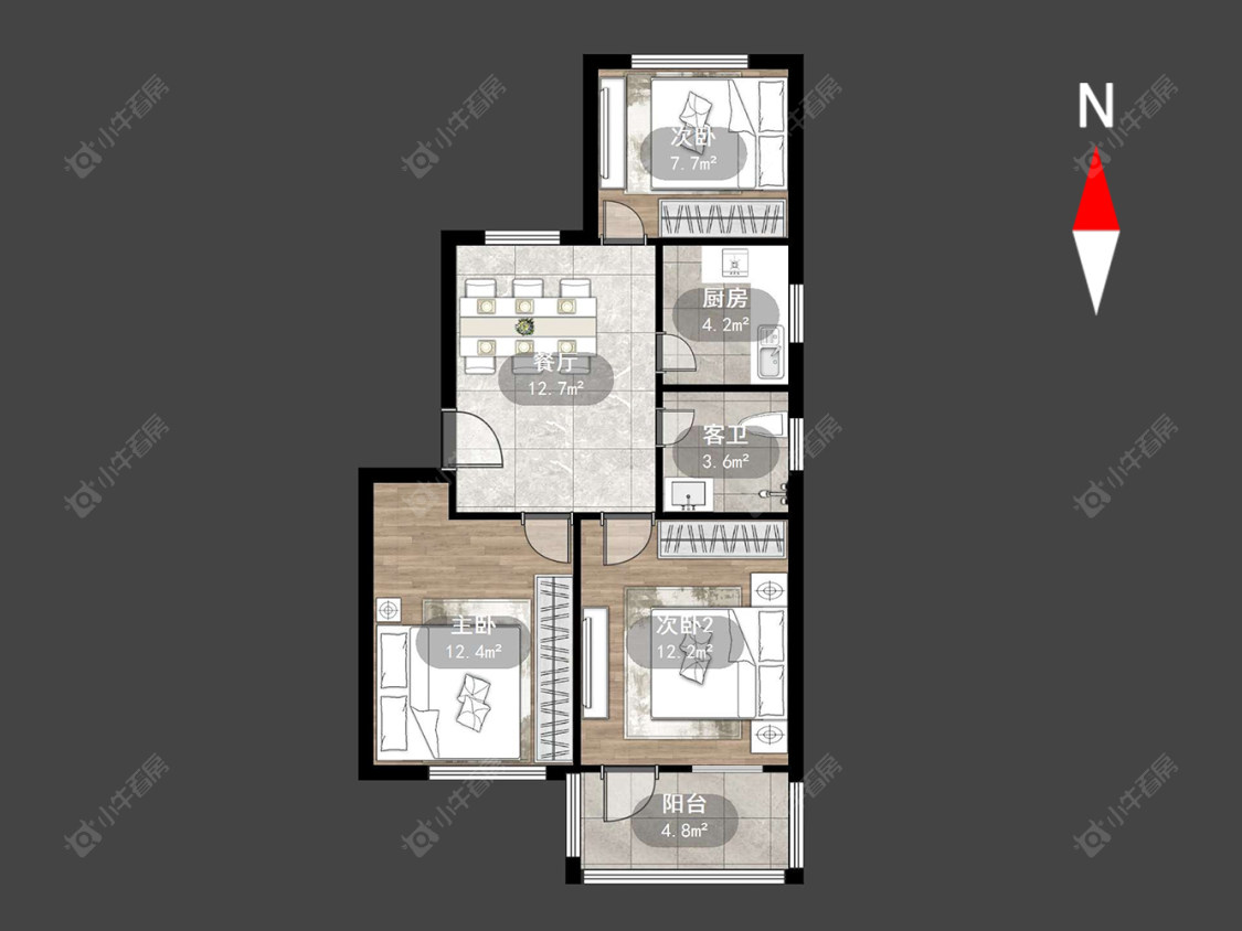 常州河苑新村在售二手房源户型图_小牛看房