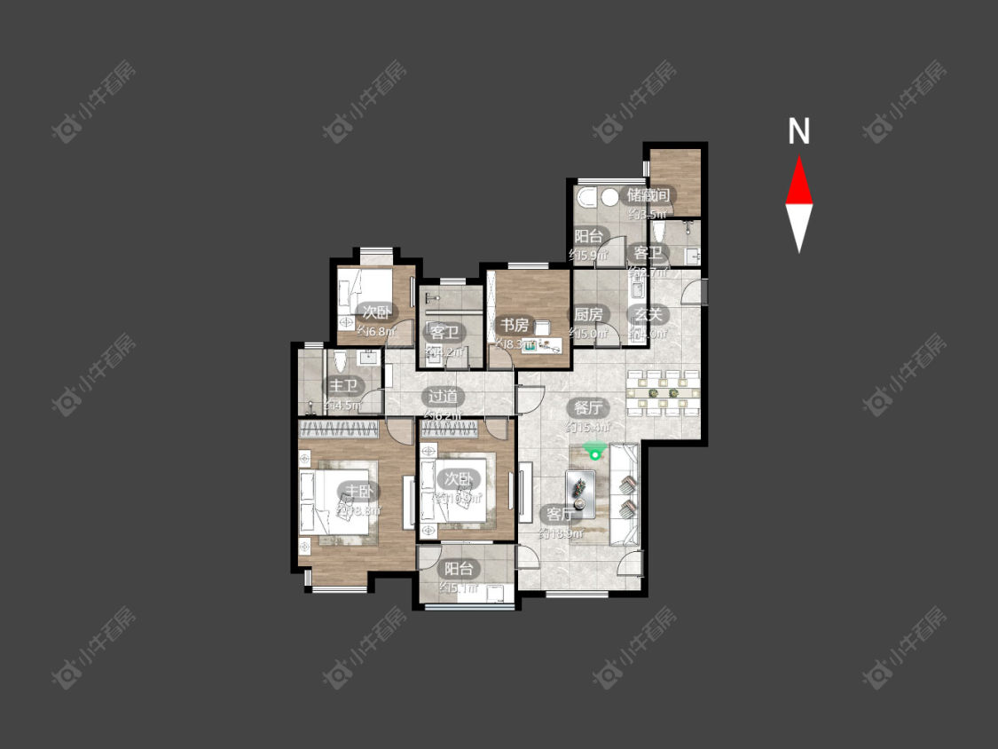 常州嘉宏盛世在售二手房源户型图_小牛看房