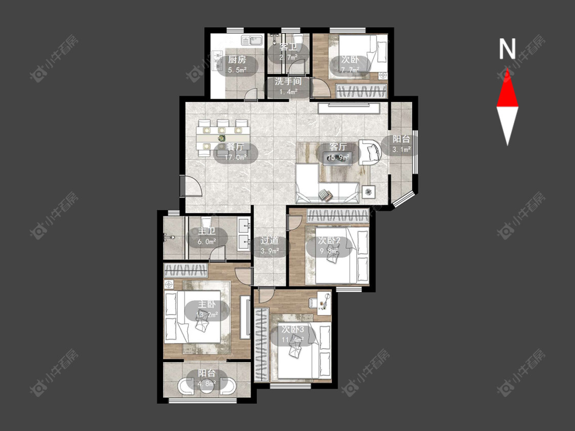 金美林花园房源户型图 常州金美林花园在售二手房源户型图_小牛看房