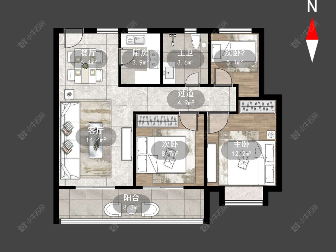 常州天宁融悦府在售二手房源户型图_小牛看房