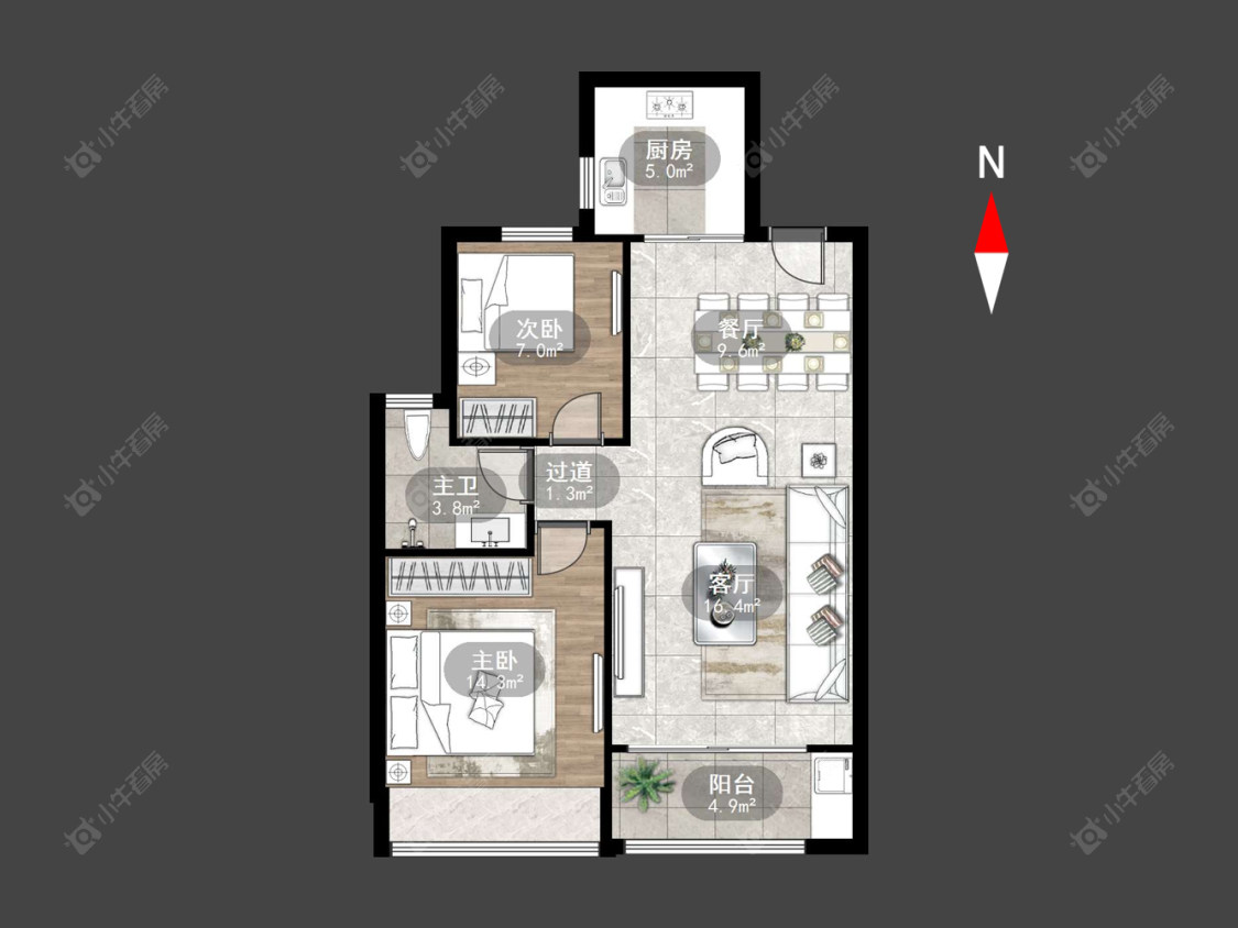 常州三江公园在售二手房源户型图_小牛看房