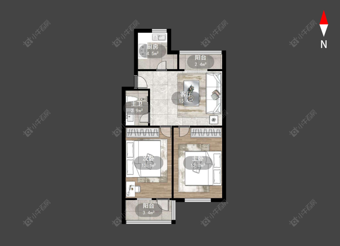 常州桃园路在售二手房源户型图_小牛看房