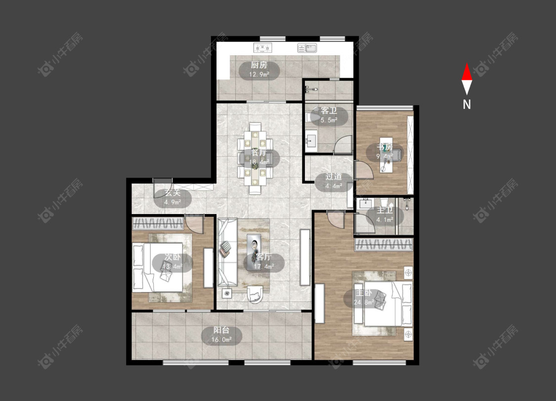 常州新城金郡(天宁)一期在售二手房源户型图_小牛看房