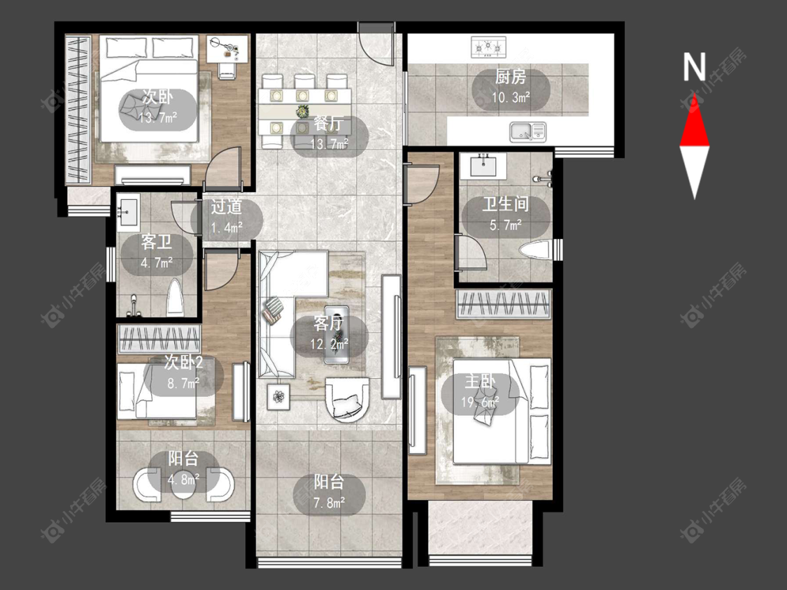 常州雅居乐星河湾在售二手房源户型图_小牛看房