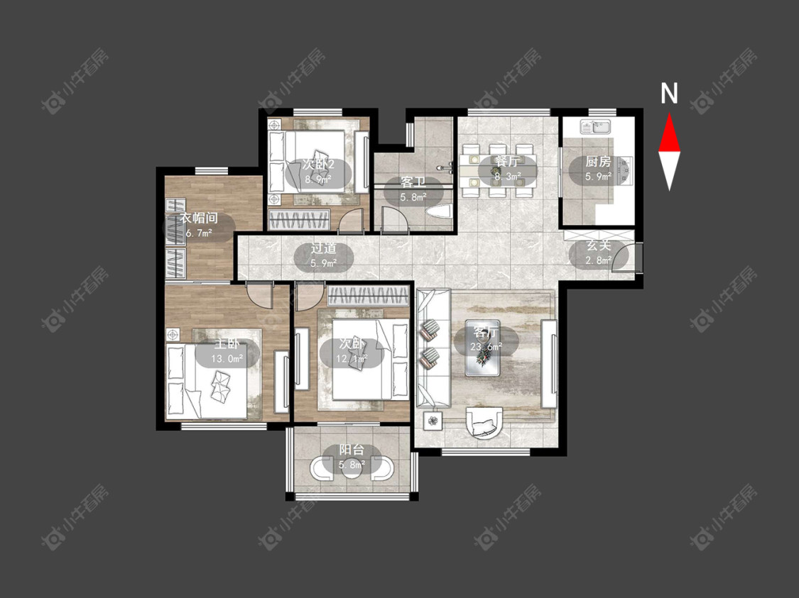 香缇湾花园房源户型图 常州香缇湾花园在售二手房源户型图_小牛看房