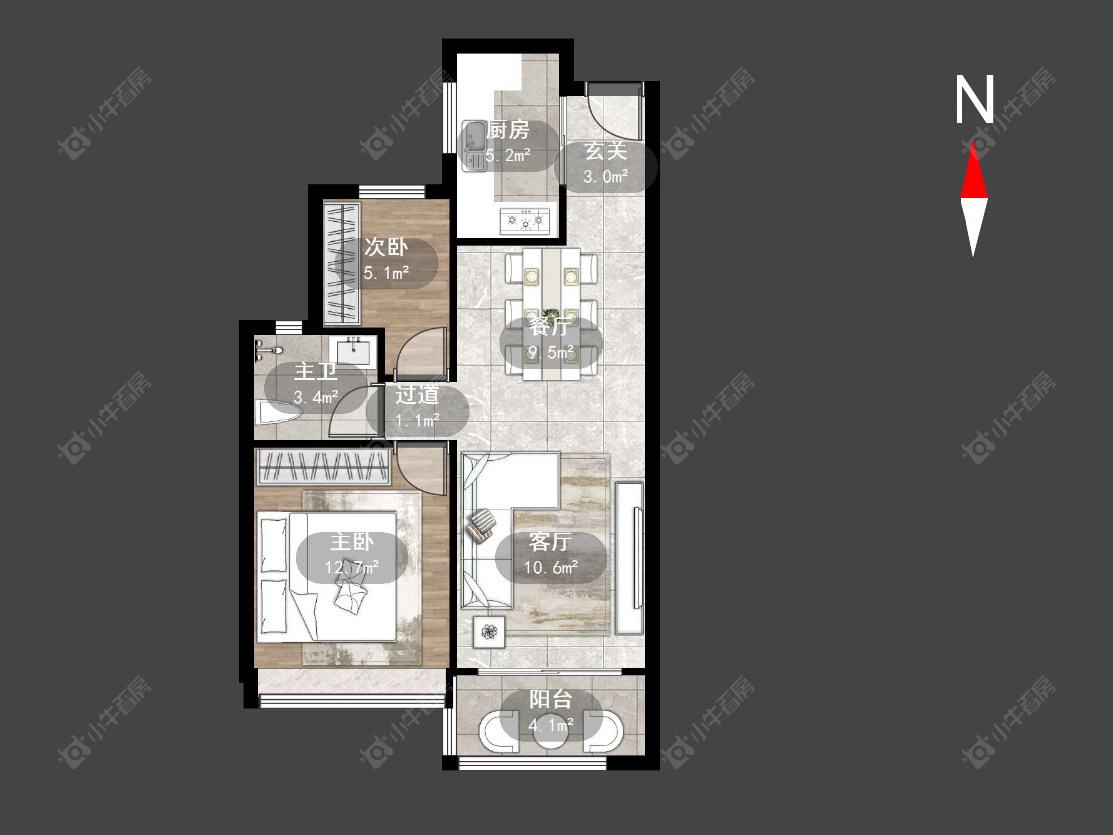 常州茶溪雅园在售二手房源户型图_小牛看房