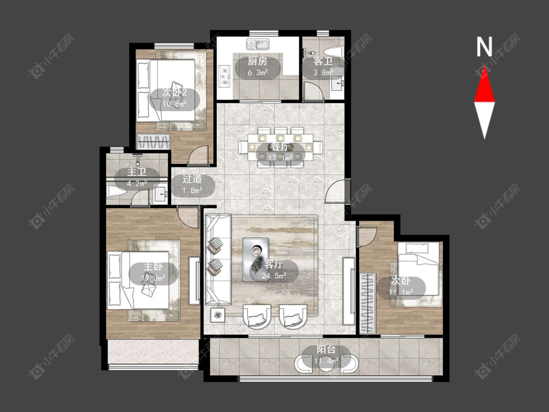 常州碧桂园金科光明府在售二手房源户型图_小牛看房