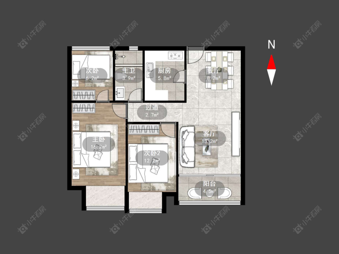 常州九龙仓时代上院在售二手房源户型图_小牛看房
