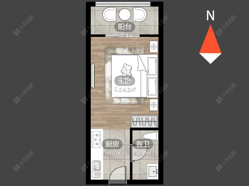 常州高力国际SOHO在售二手房源户型图_小牛看房