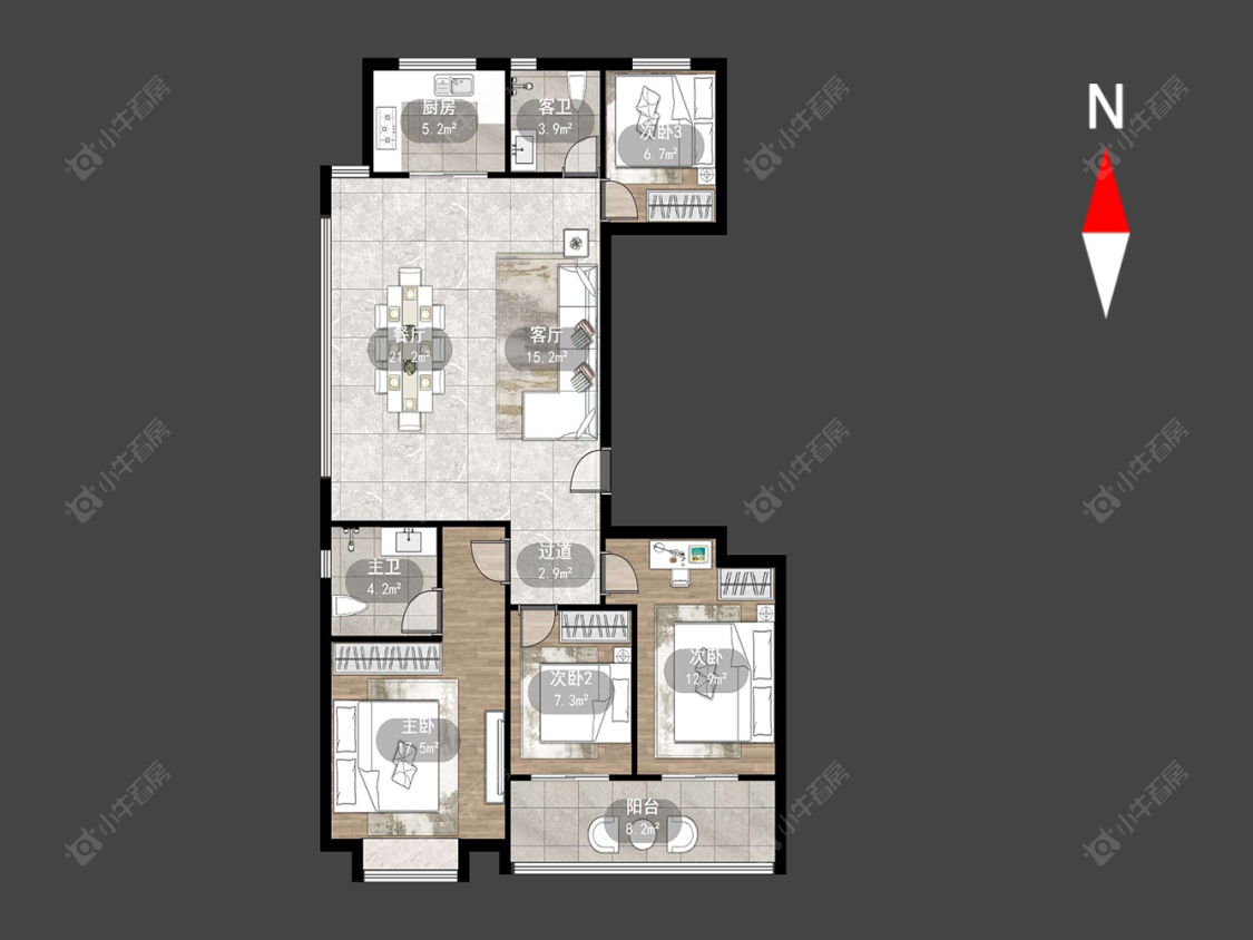 佳源悦府房源户型图 常州佳源悦府在售二手房源户型图_小牛看房