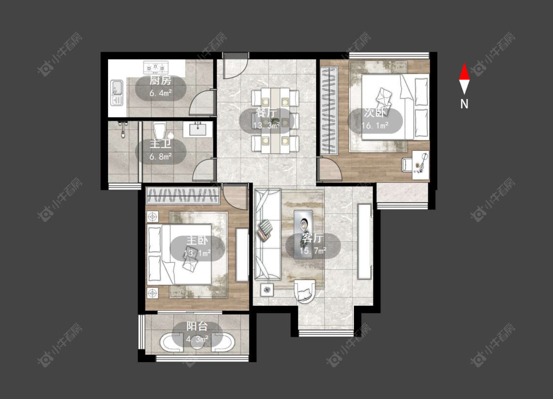 常州月馨苑在售二手房源户型图_小牛看房