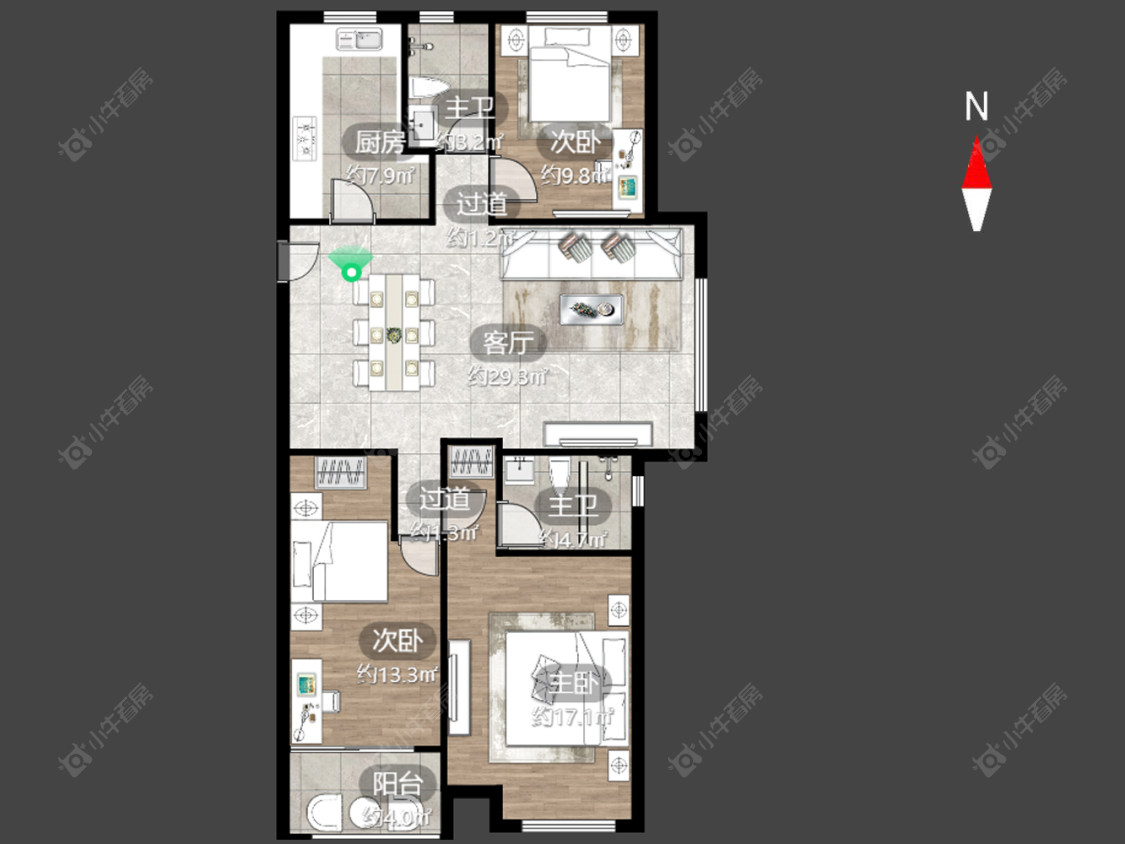 常州常发香堤半岛在售二手房源户型图_小牛看房