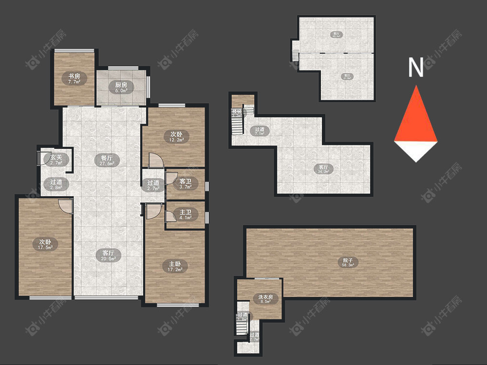 路劲城市印象房源户型图 常州路劲城市印象在售二手房源户型图_小牛看房