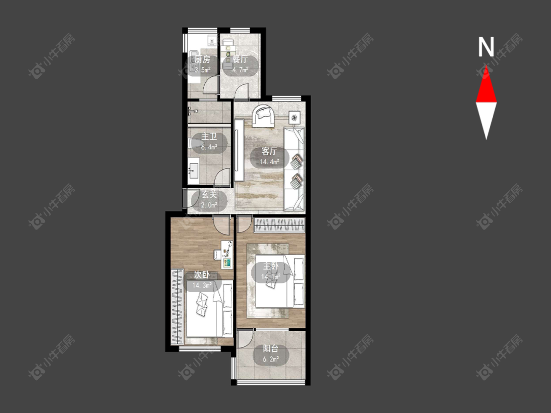 常州汇丰一村在售二手房房源户型图_小牛看房