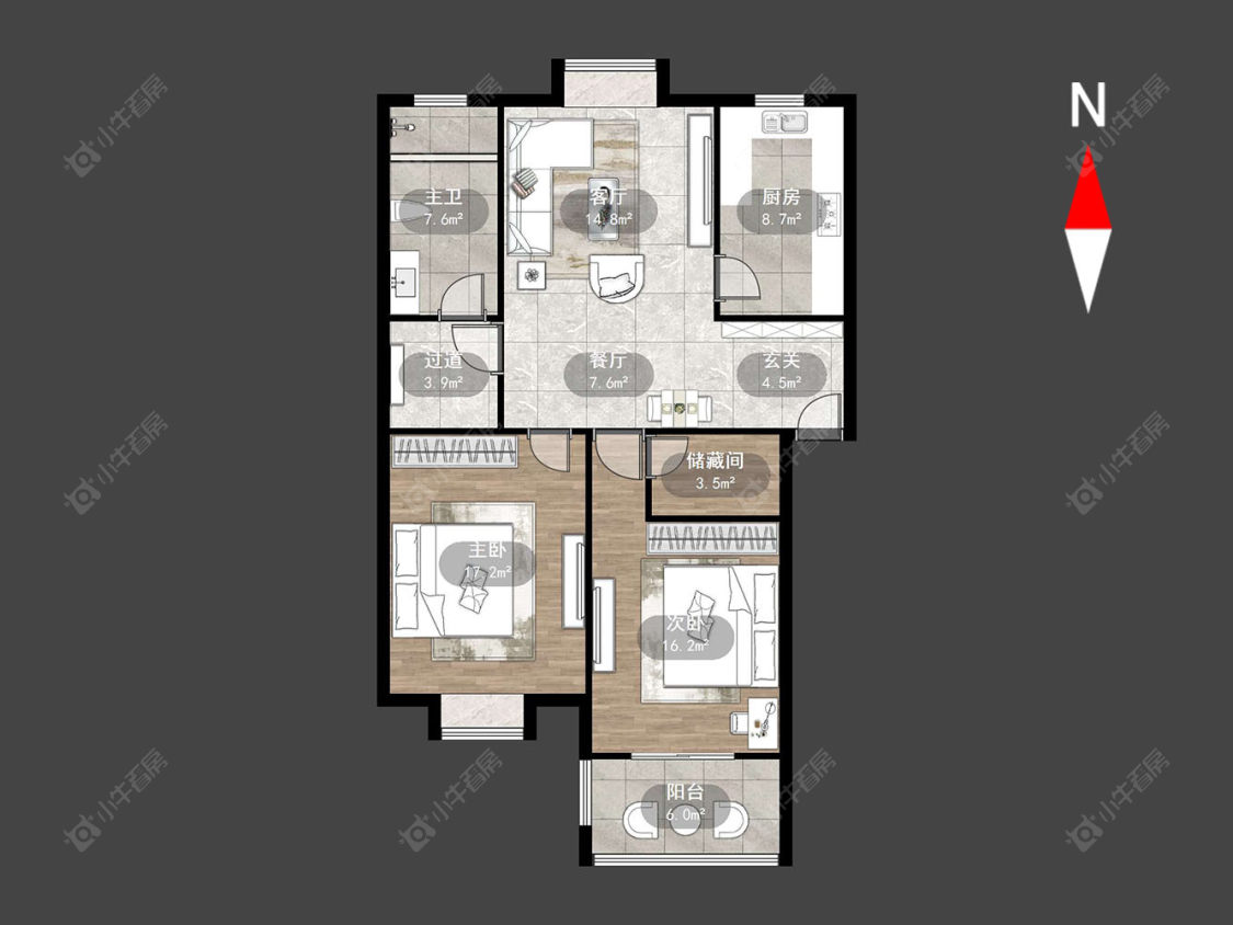 宋剑湖家园房源户型图 常州宋剑湖家园在售二手房源户型图_小牛看房