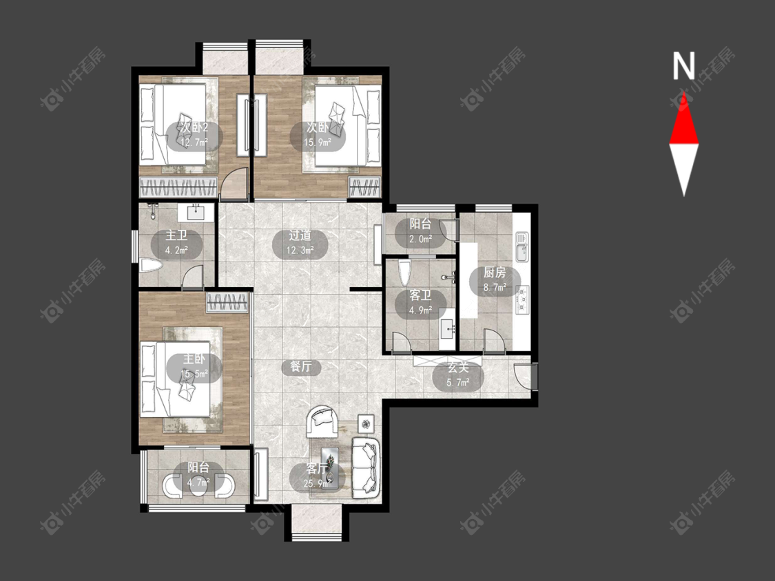 太湖明珠苑南苑房源户型图 常州太湖明珠苑南苑在售二手房源户型图_小牛看房