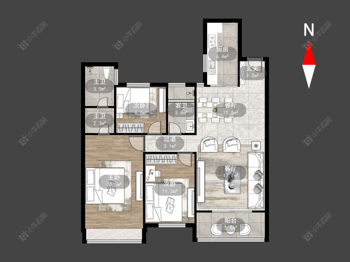 常州百馨西苑四期在售二手房源户型图_小牛看房