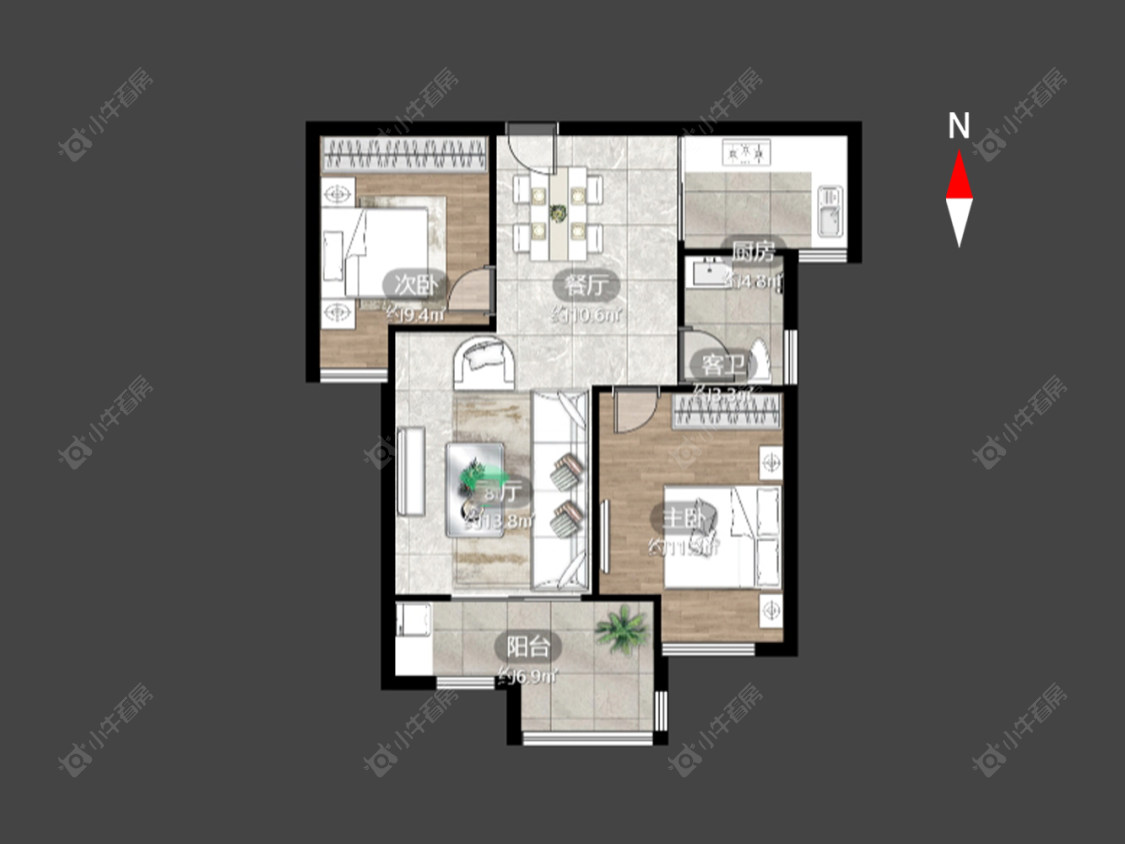 常州深业华府在售二手房源户型图_小牛看房