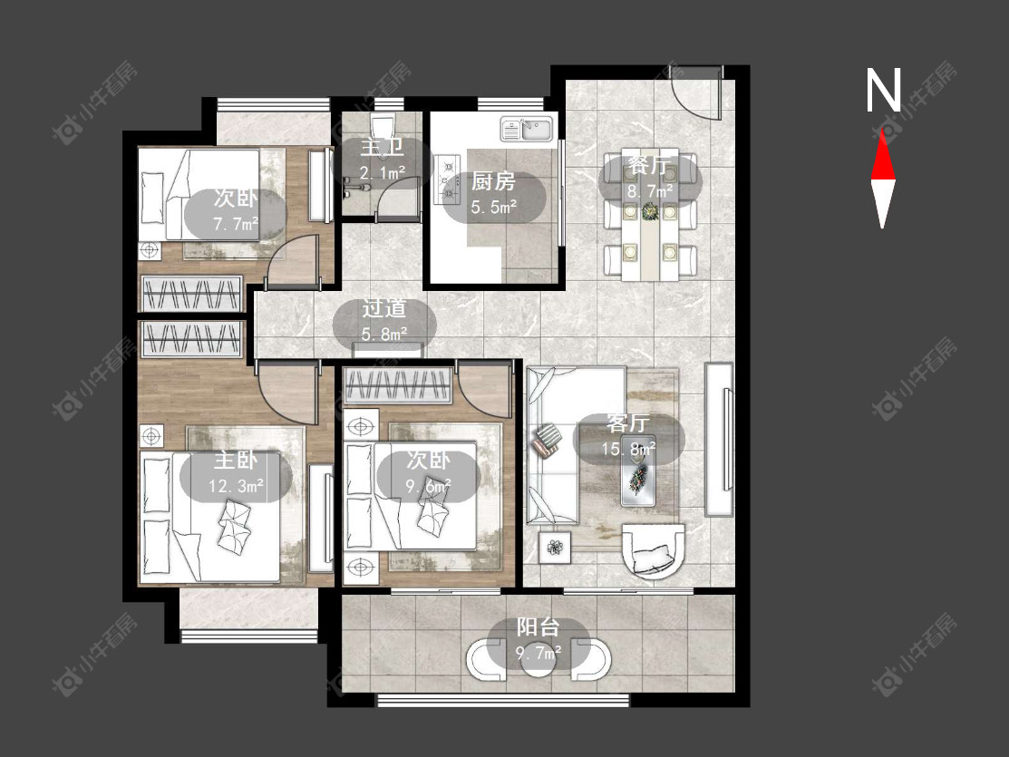 常州菱港锦园在售二手房源户型图_小牛看房