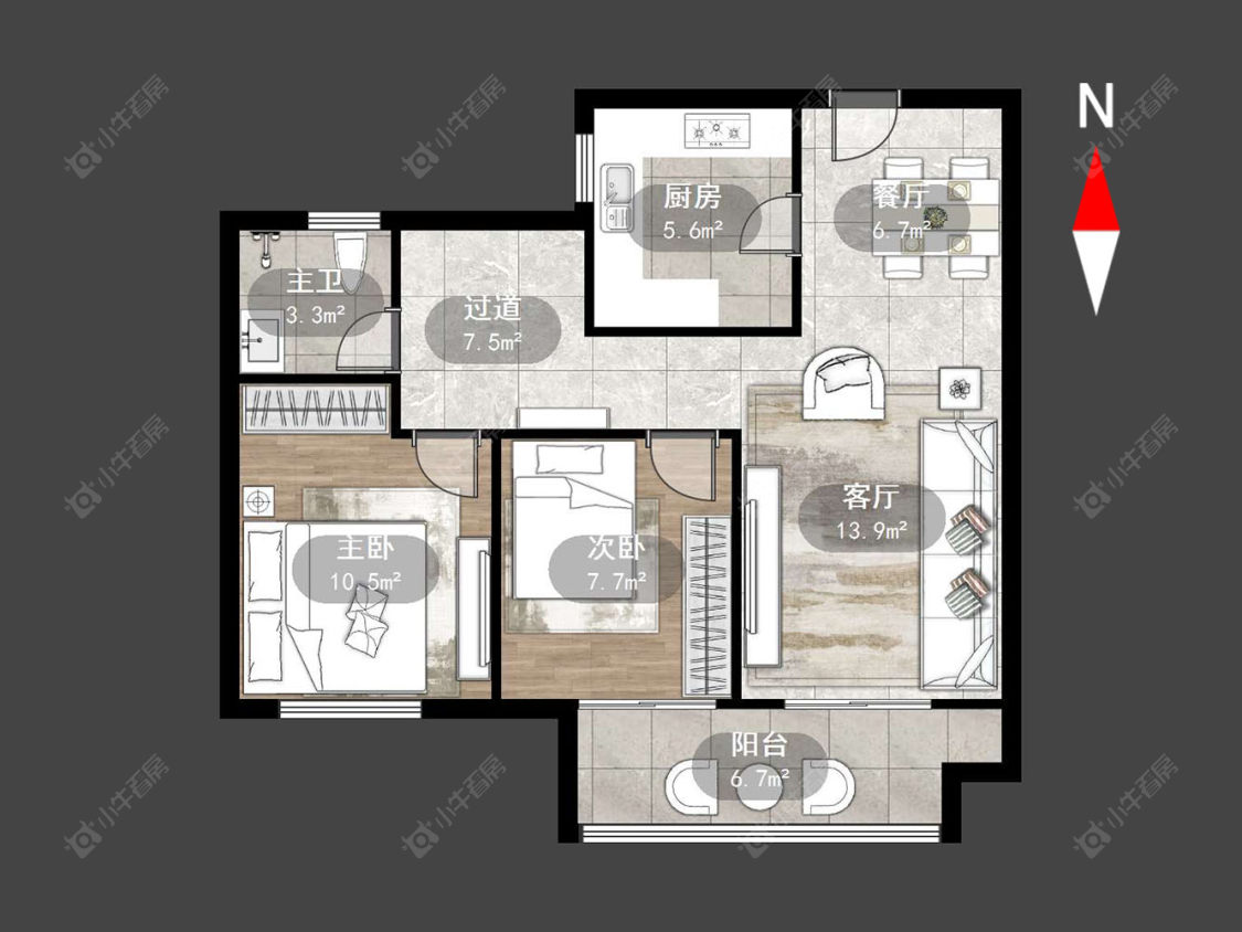 常州观湖名轩在售二手房源户型图_小牛看房