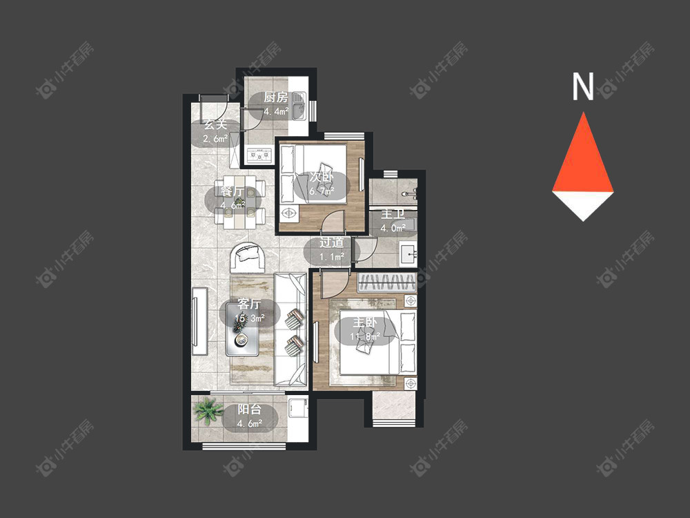 招商花园城房源户型图 常州招商花园城在售二手房源户型图_小牛看房