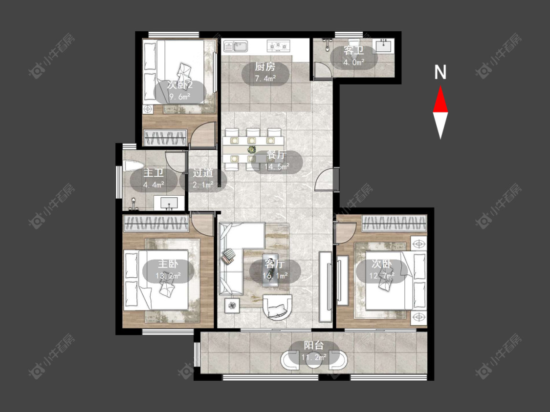 新景花苑一期房源户型图 常州新景花苑一期在售二手房源户型图_小牛看房