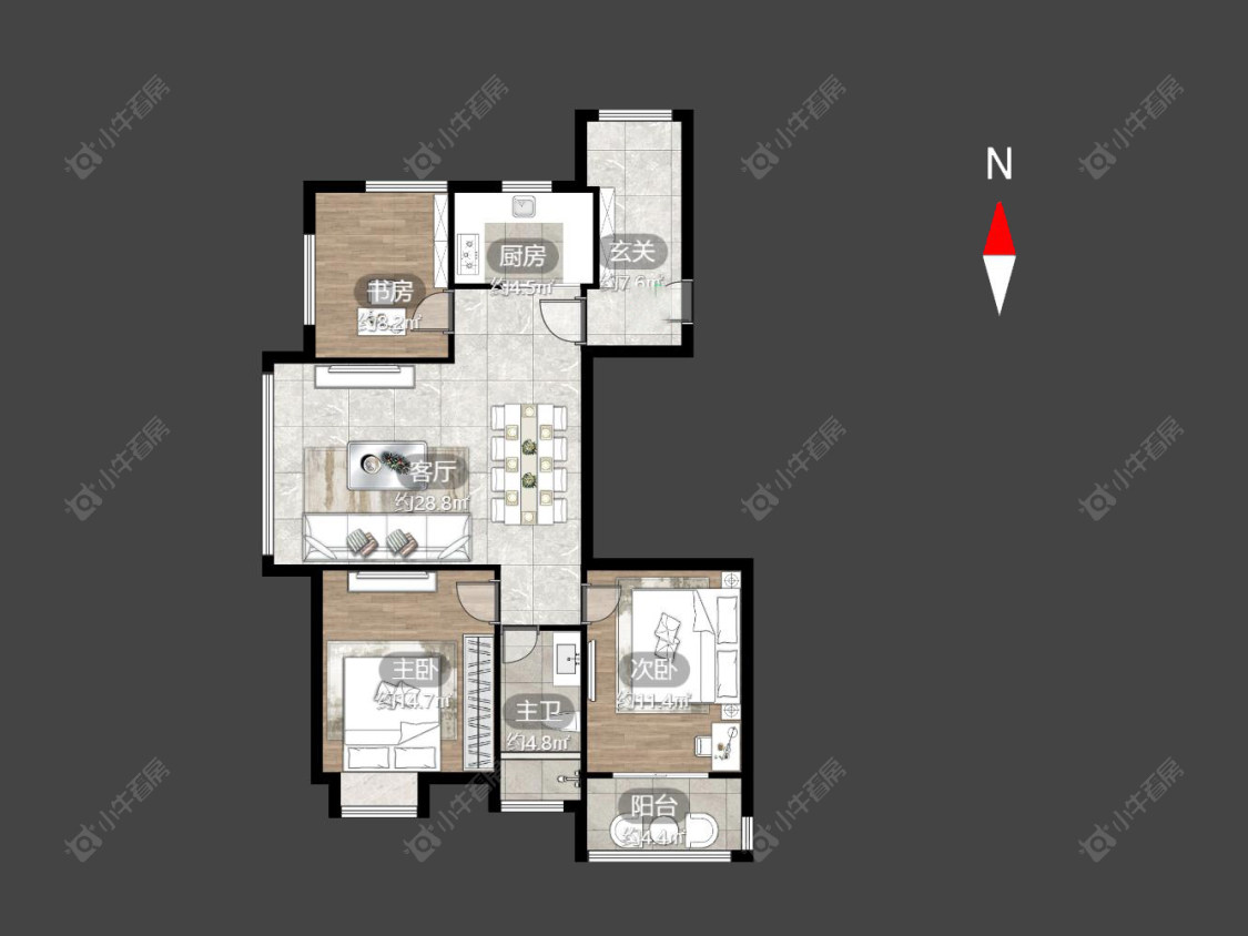 吟枫苑东区房源户型图 常州吟枫苑东区在售二手房源户型图_小牛看房